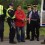 Ron Tremblay, holding sacred pipe, is arrested. Photo courtesy of @1tnb