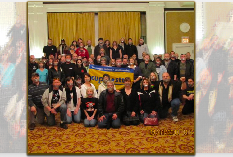 Postal workers participate in protest against axing NB Advisory Council on the Status of Women
