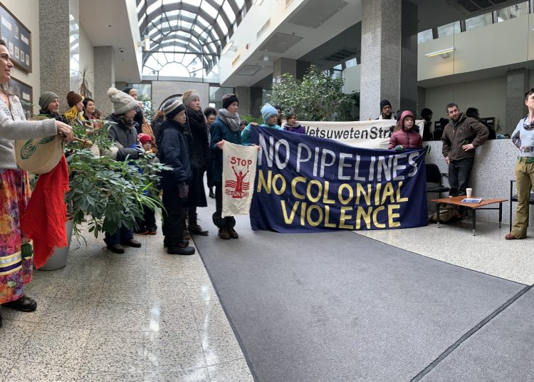 Wet’suwet’en solidarity action disrupts Deputy Prime Minister’s visit to Halifax