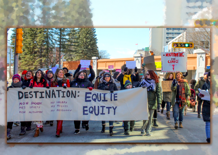 Hundreds march in Moncton for pay equity