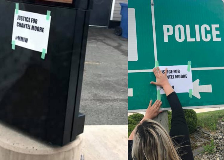 Sacred fire lit for Chantel Moore in Madawaska First Nation as activists call for disarming and defunding the police