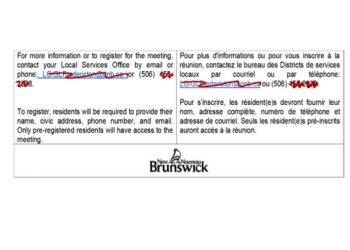 ‘Not in service’ – Province of New Brunswick’s response to many residents of unincorporated areas