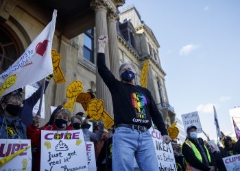 Flashback: CUPE rallies at the New Brunswick Legislature, Nov. 2, 2021