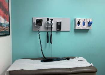 Interior of doctor's office.