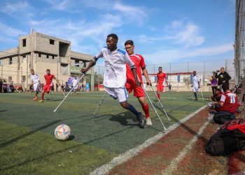 Photos: First-ever amputee football league kicks off in Gaza Strip